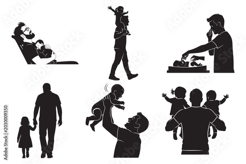 Fathers day silhouette 