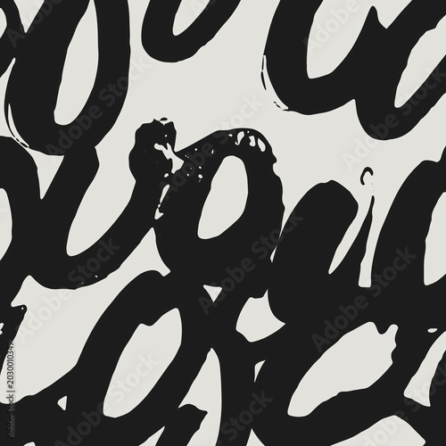Black Calligraphy Typographic Brush Strokes.
