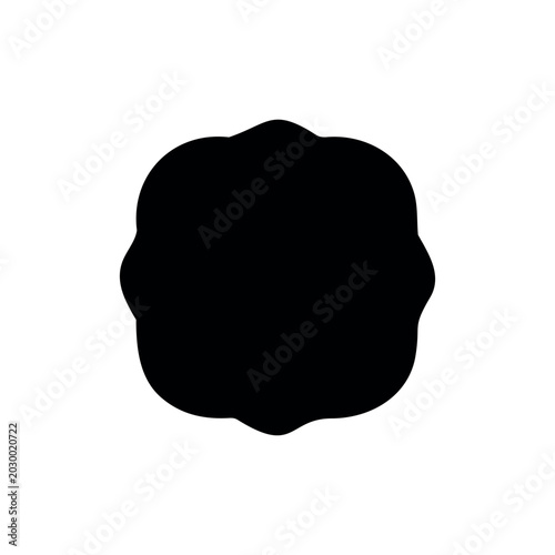 Abstract circular geometric symbol silhouette icon vector illustration.
