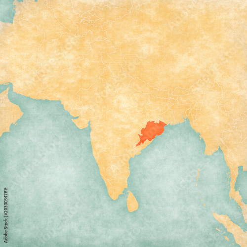 Map of India - Odisha