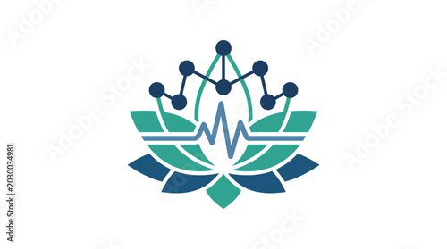 Canvas Print Medical Technology Health Logo Design.