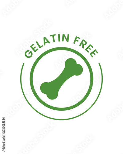 Photos GELATIN FREE green logo vector SVG