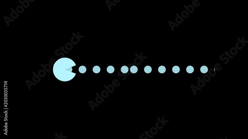 animated circle eat dot loader for loading animation video