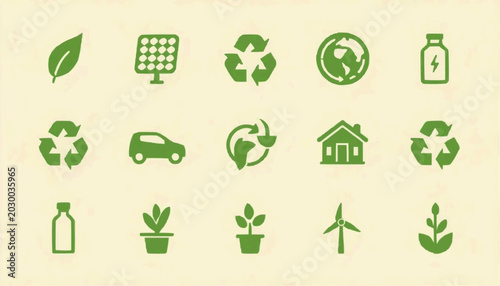 eco icons set