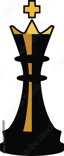 Chess king horse silhouette on white background