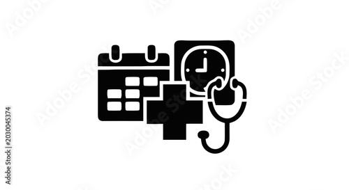 Medical Healthcare Schedule Doctor Icon.