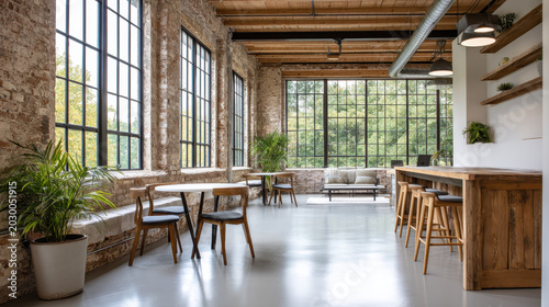 Warehouse Workspace with Exposed Pipes Decor