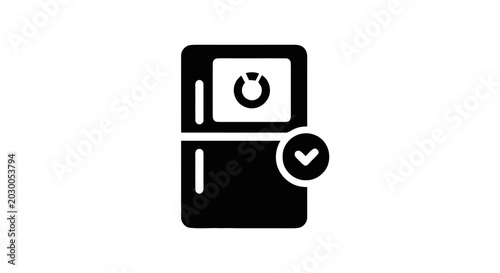 Smart Refrigerator with Power Button.