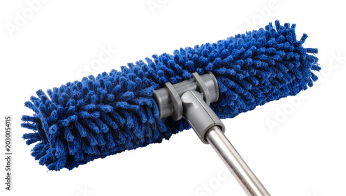 Photos Blue microfiber duster with pivoting head, isolated on transparent background