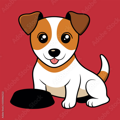 Foto Dalmatian purebred dog cartoon illustration
