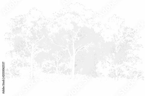 Canvastavla pointillist forest cluster a detailed pointillist style illustration