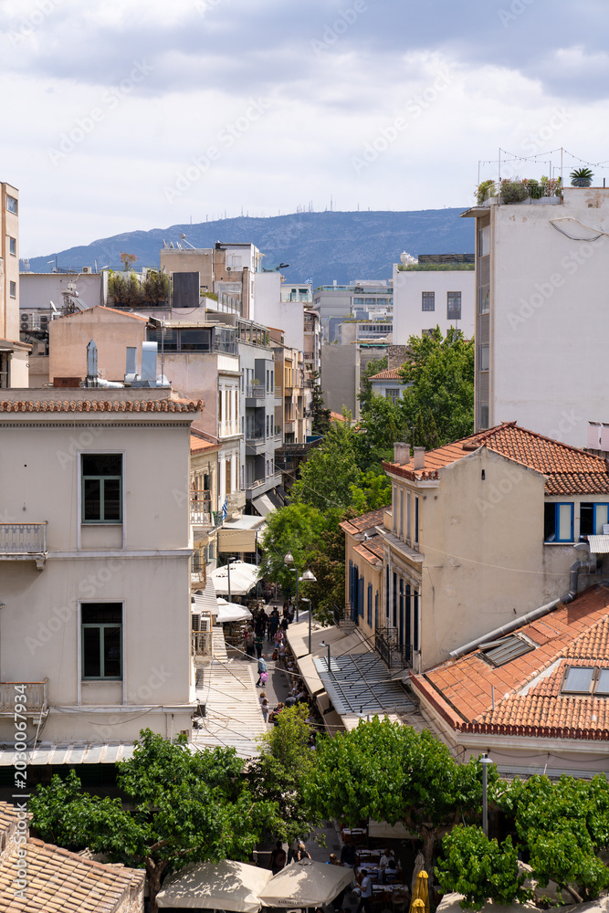 Fototapeta premium Athens street view from rooftop