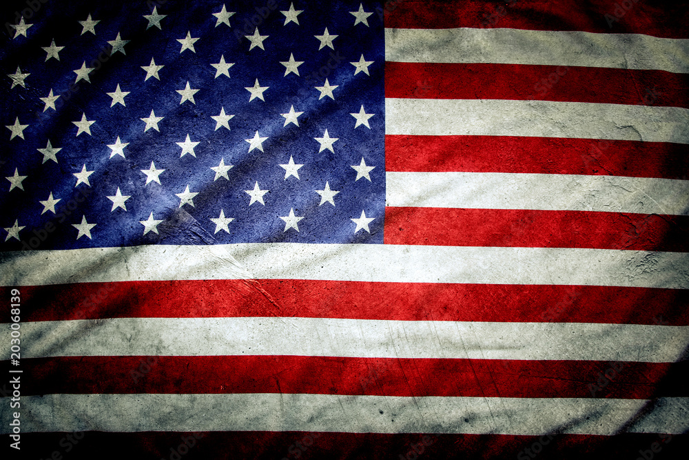 Fototapeta premium Grunge American flag
