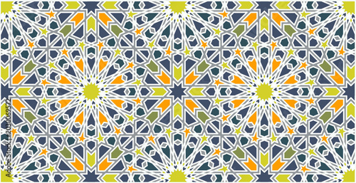 Foto Elegant Multicolored Islamic Ornament, detailed design – Moroccan traditional ze
