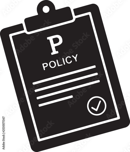 Business policy, document, clipboard icon, checklist, approved