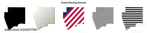 Yuma Proving Ground (Arizona) blank outline map
