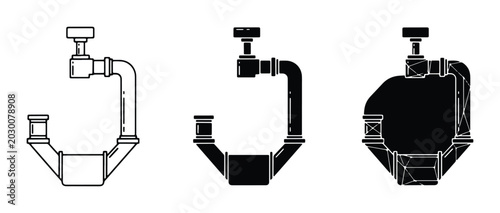 Photos Gimbal Stabilizer Icons, Camera Mount Equipment, Professional Video Gear Set