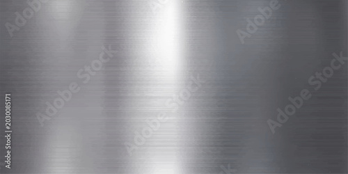 Foto A seamless brushed stainless steel metal plate with a polished silver texture fe