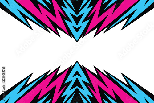 Abstract background with colorful geometric spike line pattern and with some copy space area