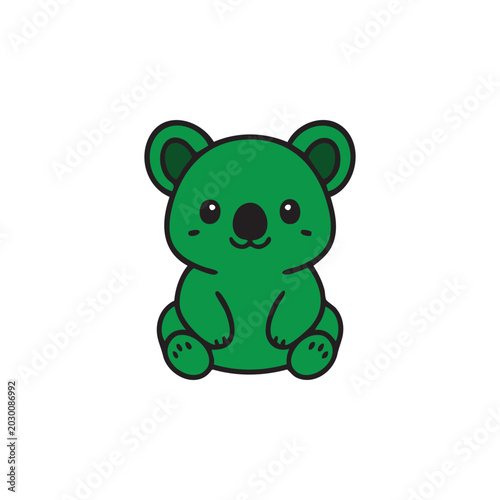vector illustration of a cute wombat
