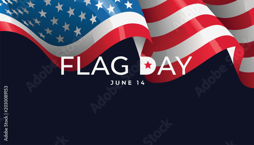 Canvastavla United States flag waving proudly for the national Flag Day celebration