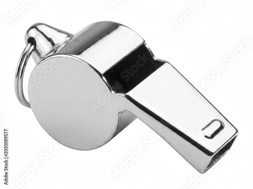 Vászonkép Shiny Silver Metal Sports Whistle