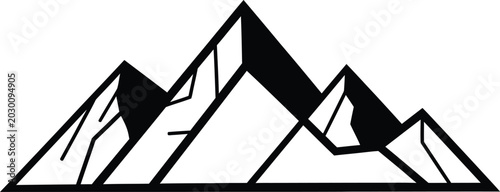 Black mountain silhouette illustration