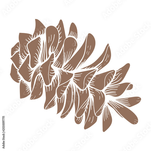 Tableau sur toile Limber cone sticker with a white border design element
