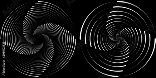 Bild auf Leinwand Spiral sound wave rhythm line dynamic abstract vector background