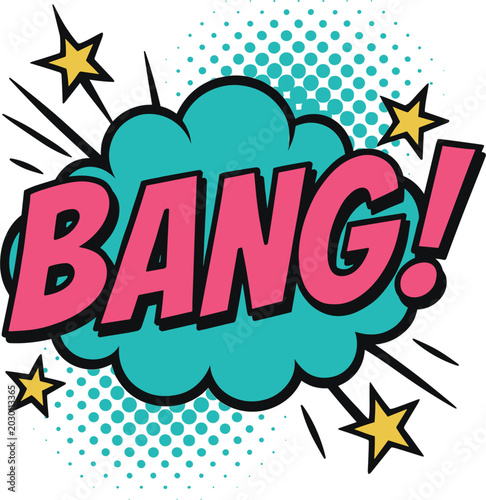 Bang! Comic Style Explosion Vector Illustration with Impact Effect