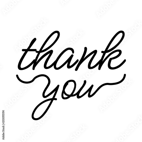 PNG Thank you hand drawn inscription with lines. Calligraphic inscription, vector illustration.	
