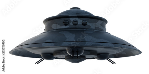 Haunebu I Reichsflugscheibe 3D Render Isolated on Transparent Background