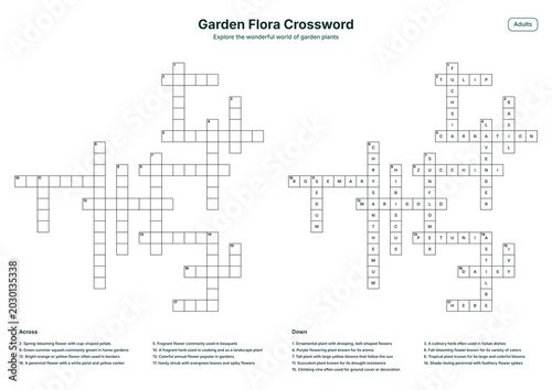 Garden Flora Crossword - Adults