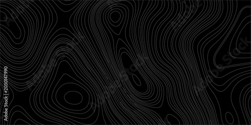 Photos Abstract topographic map lines on a dark background create a sense of depth and mystery, evoking natural contours and uncharted territories