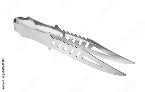 Bilde på lerret Coal tongs isolated on a white background