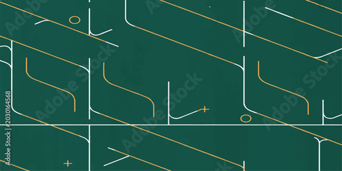 Photos A strategy board vector illustration of a green soccer football field pitch draw
