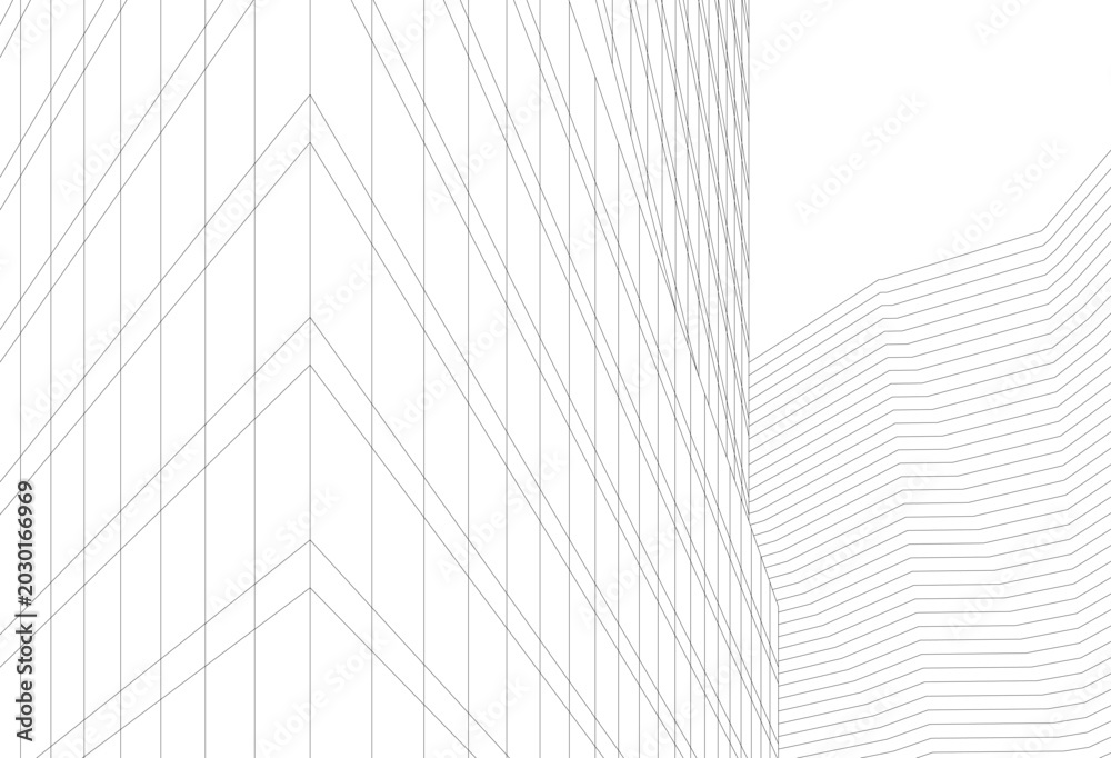 Fototapeta premium Modern architecture. Building concept 3d