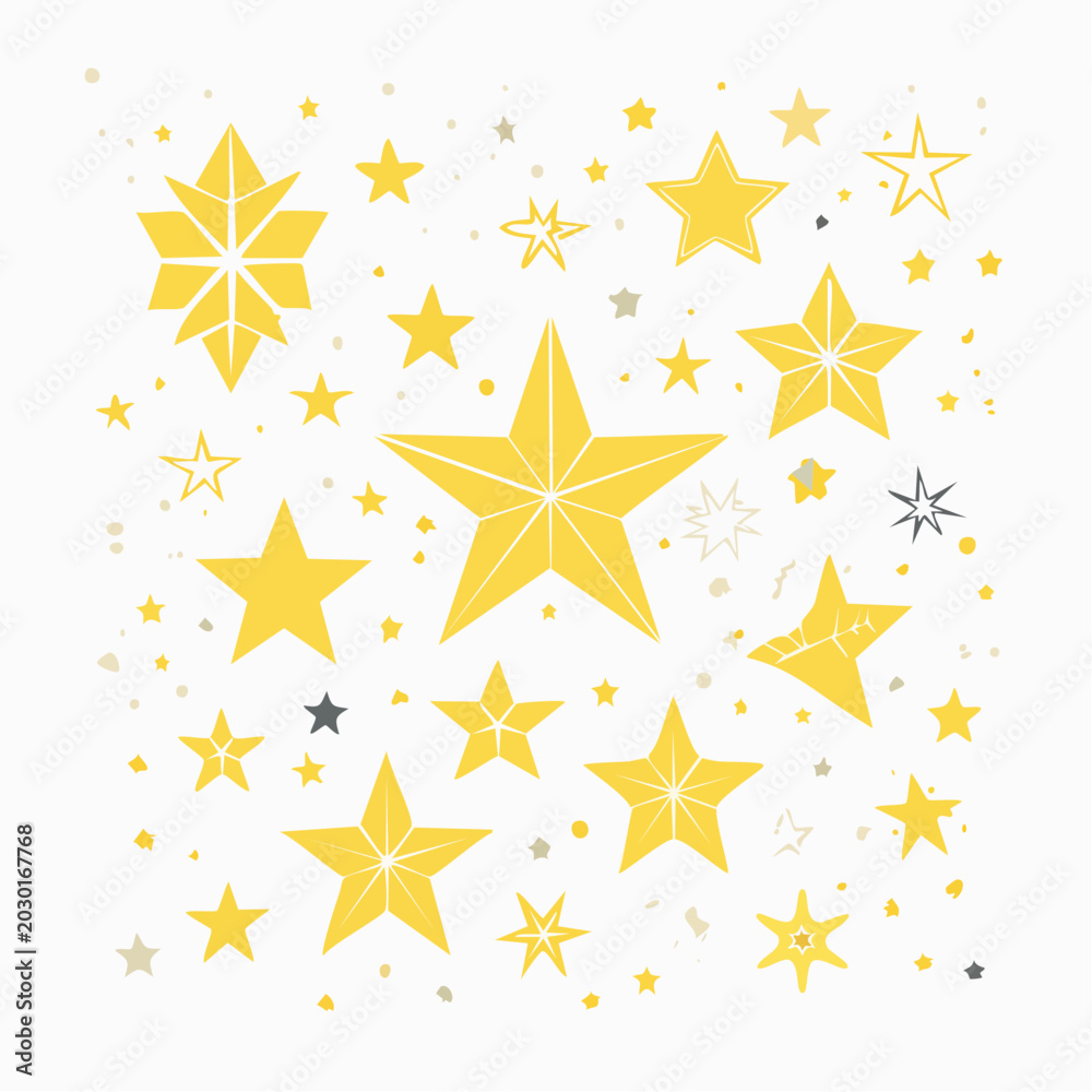 Fototapeta premium Yellow Stars Pattern