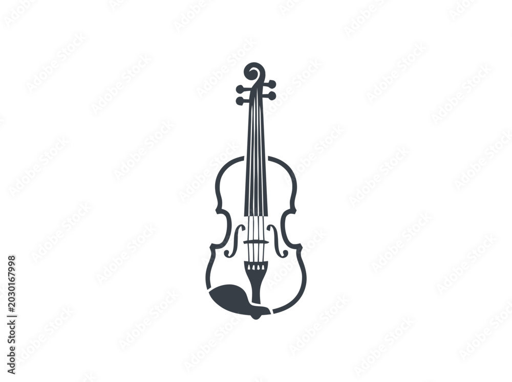 Fototapeta premium Violin Instrument String Music Symbol.