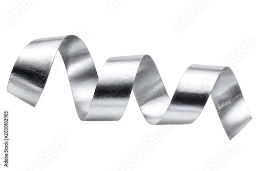 Silver Curved Ribbon