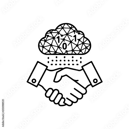 Cloud Computing Partnership: Digital Handshake, Data Exchange, and Business Agreement