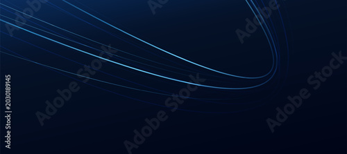 Abstract Blue Digital Light Lines Technology banner Background