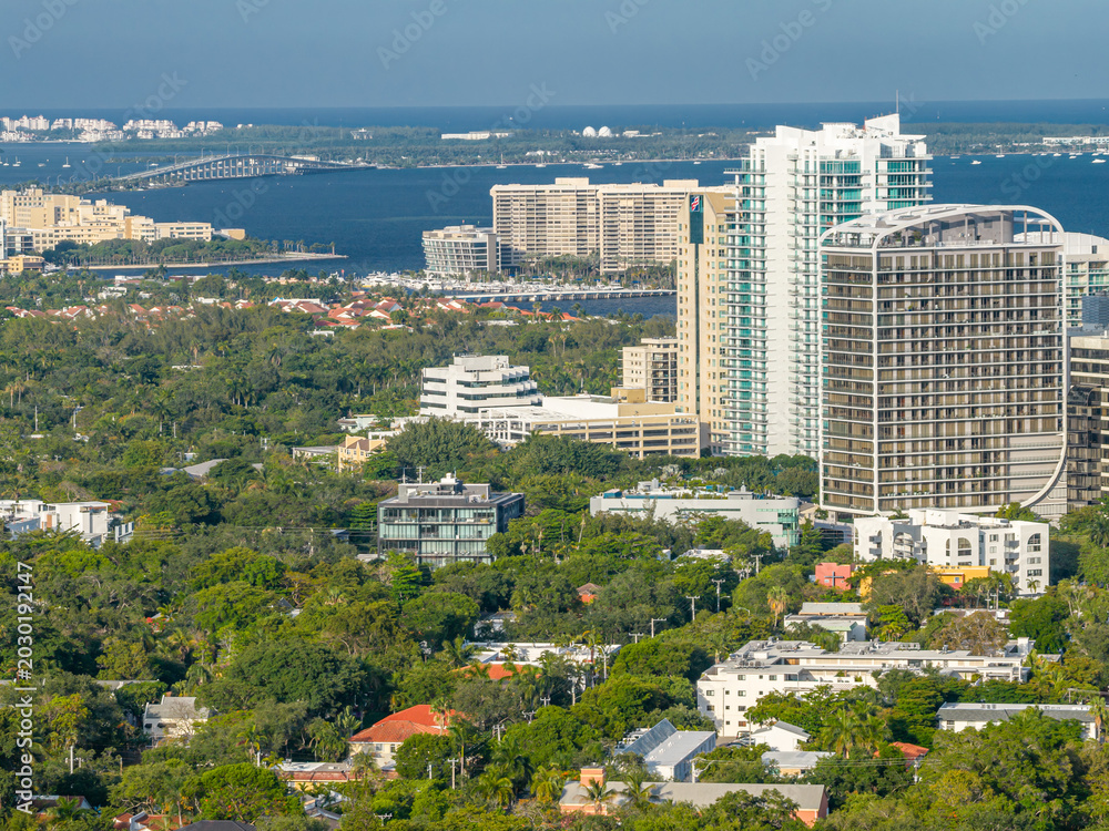 Naklejka premium miami, florida coconut grove