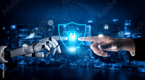 Quadro su tela AI assists in designing real-time cybersecurity systems that automate defense mechanisms, detect digital threats, and strengthen secure network operations