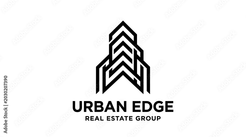 Fototapeta premium Urban Edge Real Estate Group logo.