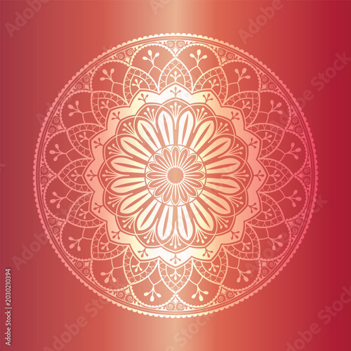 Premium Floral Mandala Background Design with Elegant Gradient Colors