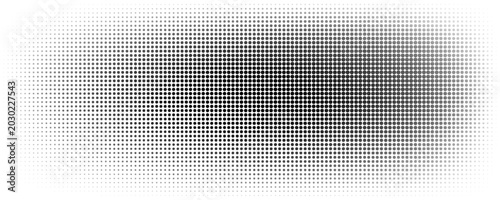 Obraz na płótnie Basic halftone dots effect in black and white color