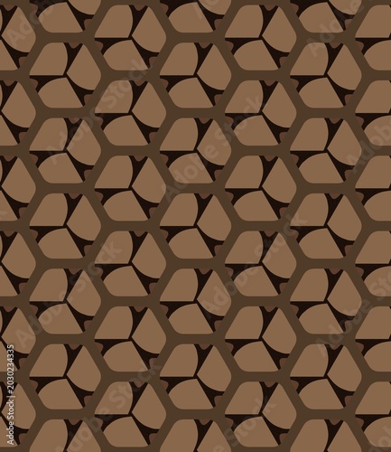 Bilde på lerret The carpet is a rich brown and tan color with a pattern of brown triangles