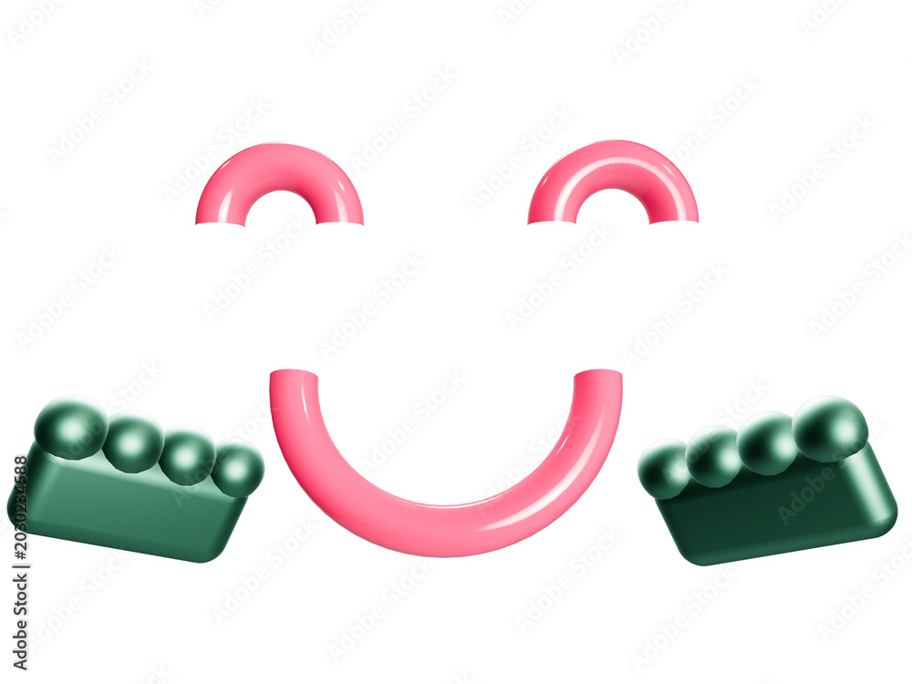 Obraz premium Smiling Face Made of Lego Pieces