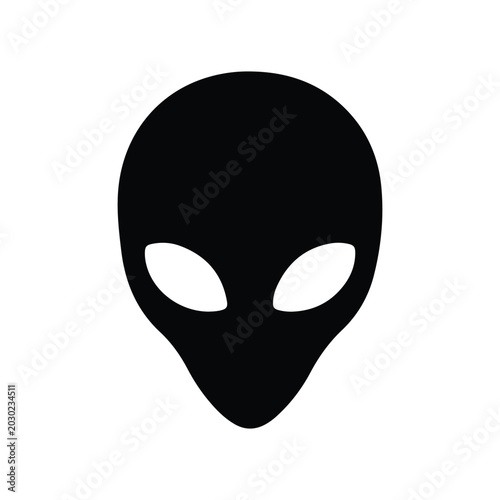 alien face head symbol vector icon